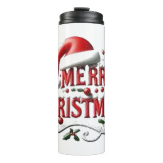 Frohe Weihnachten Santa Hut Thermosbecher