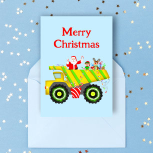 Frohe Weihnachten Santa im Müll Elf, Rentier Karte