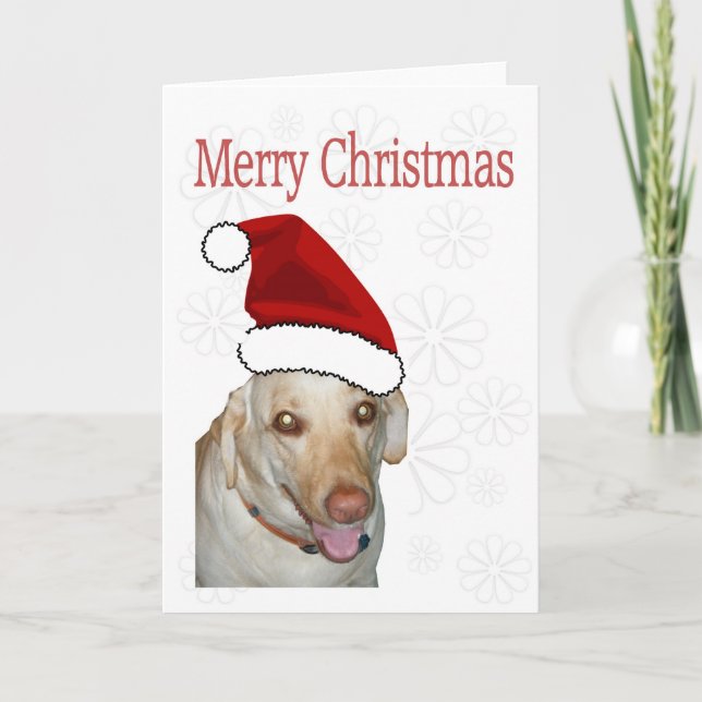 Frohe Weihnachten Santa Labrador (Vorderseite)