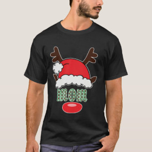 Frohe Weihnachten Santa Mama Mutter Geweihe T-Shirt
