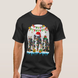 Frohe Weihnachten Santa Reindeer Elf Bernese Mount T-Shirt