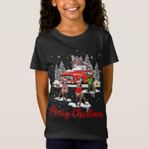 Frohe Weihnachten Santa Reindeer Irish Wolfhound W T-Shirt