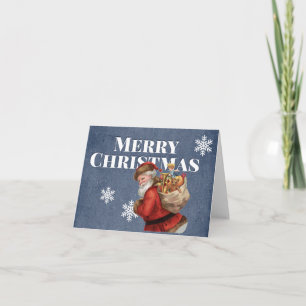 Frohe Weihnachten Santa Schneeglöckchen Vintage Na