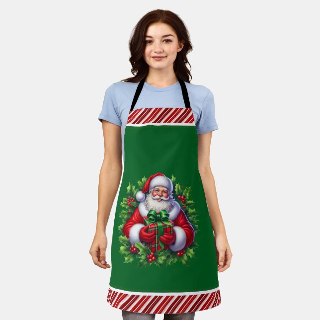 Frohe Weihnachten Santa Schürze (Getragen)