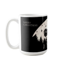 Frohe Weihnachten Santa Sleigh Rentier Vollmond