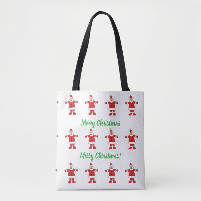 Frohe Weihnachten Santa-Tasche (Vorderseite)