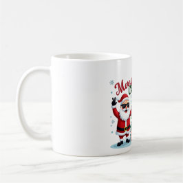 Frohe Weihnachten | Santa & Tree Design Kaffeetasse