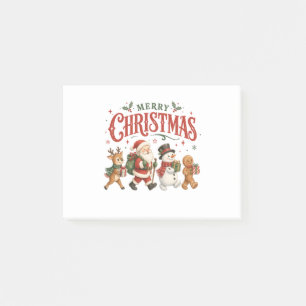 Frohe Weihnachten Santa und Freunde Post-it Klebezettel