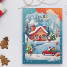 Frohe Weihnachten Santa Winter Weihnachtskarte