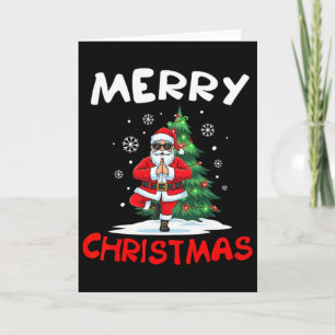 Frohe Weihnachten Santa Yoga Liebhaber Karte