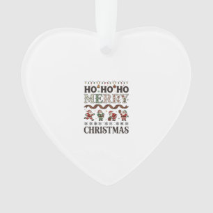 Frohe Weihnachten Santas Kariertes Band Ornament