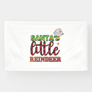 Frohe Weihnachten Santas Little Reindeer Banner