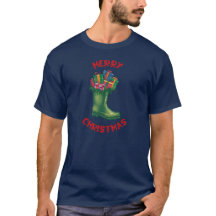 Frohe Weihnachten-Santas Stiefel der Geschenke
