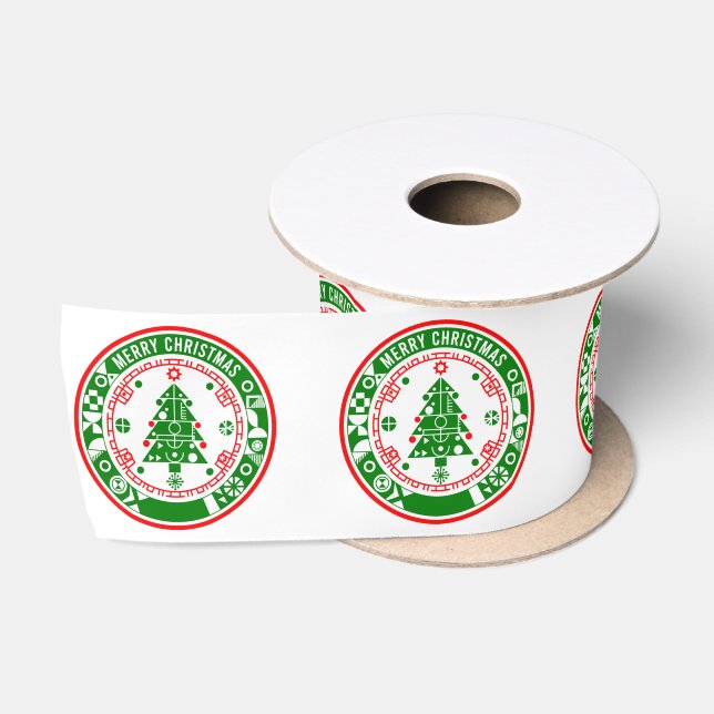 Frohe Weihnachten Satinband (Spule)