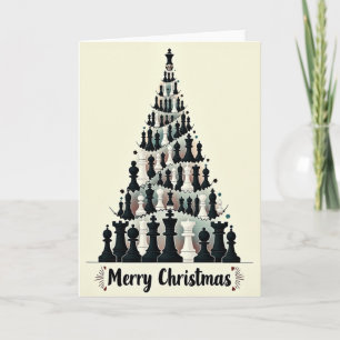 Frohe Weihnachten Schachbaumkarte Karte