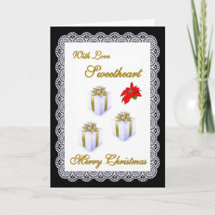 Frohe Weihnachten/Schatz Feiertagskarte