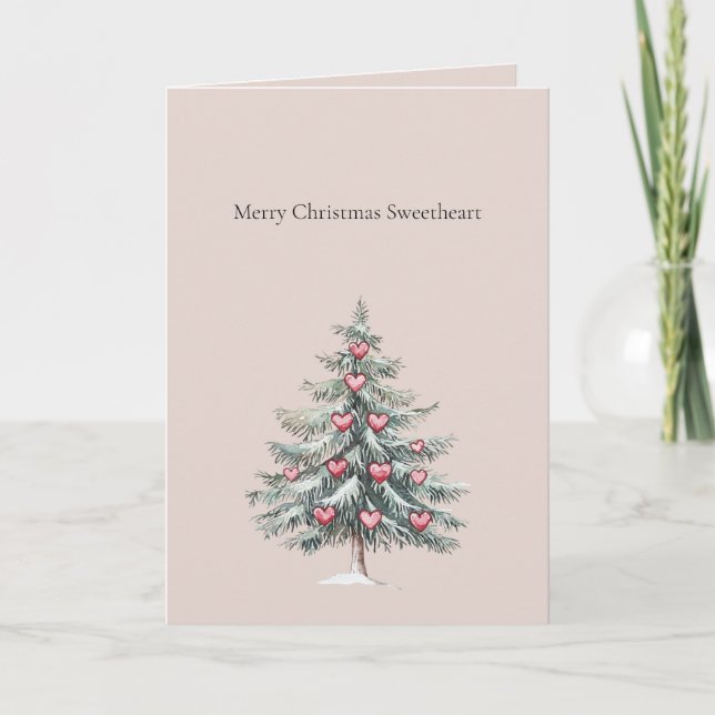 Frohe Weihnachten Schatz Karte (Vorderseite)