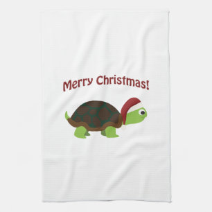 Frohe Weihnachten! Schildkröte Geschirrtuch