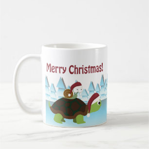 Frohe Weihnachten! Schildkröten und Schnecken Kaffeetasse