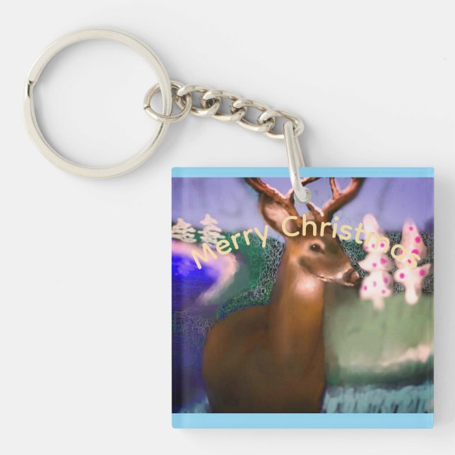 Frohe Weihnachten Schlüsselanhänger (Vorderseite)