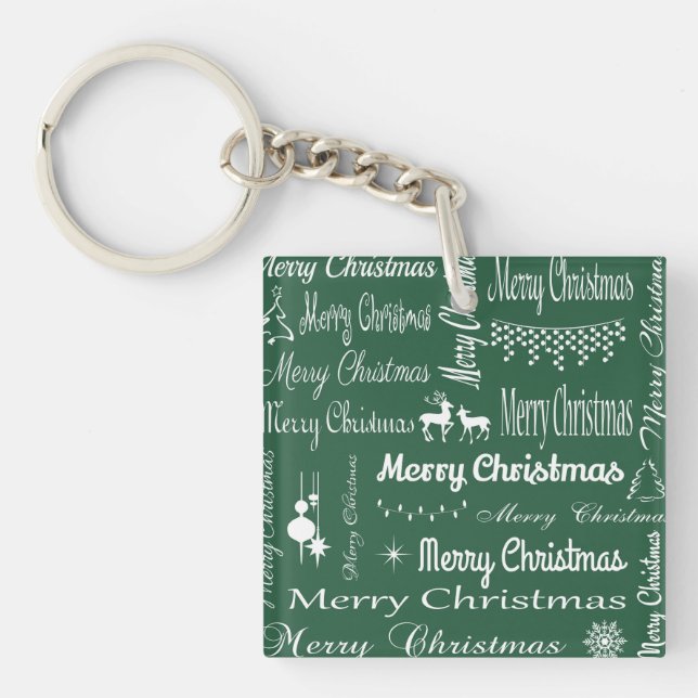 Frohe Weihnachten Schlüsselanhänger (Vorderseite)