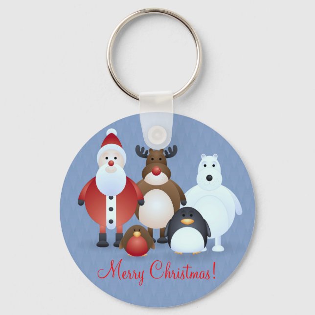 Frohe Weihnachten Schlüsselanhänger (Vorderseite)