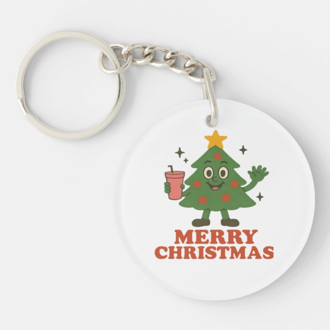 Frohe Weihnachten Schlüsselanhänger (Vorderseite)