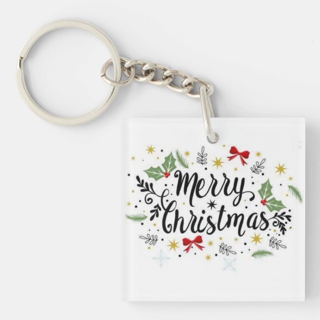 Frohe Weihnachten Schlüsselanhänger (Vorderseite)