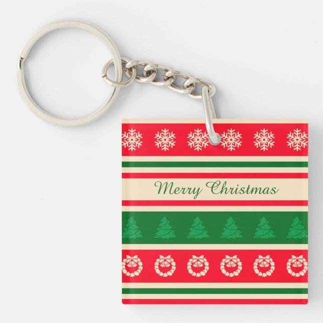 Frohe Weihnachten Schlüsselanhänger (Vorderseite)