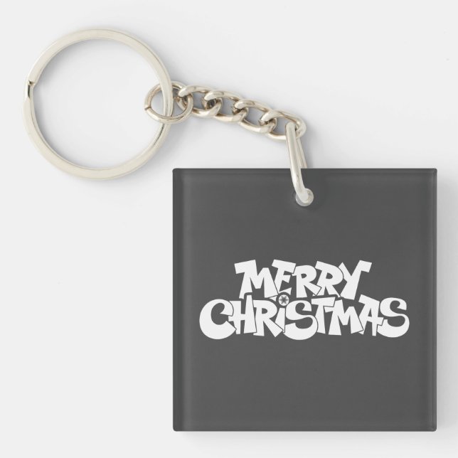 Frohe Weihnachten Schlüsselanhänger (Vorderseite)