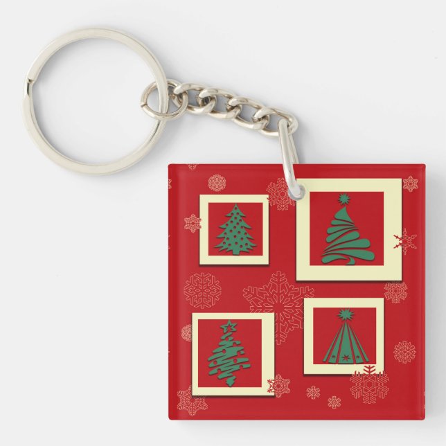 Frohe Weihnachten Schlüsselanhänger (Vorderseite)