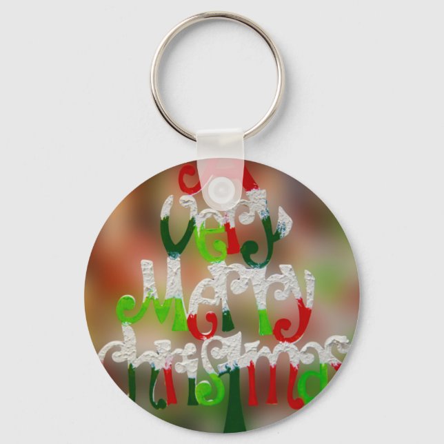 Frohe Weihnachten Schlüsselanhänger (Vorderseite)
