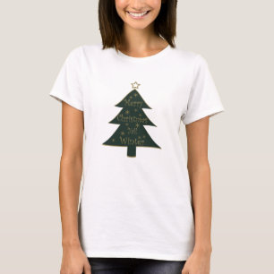 Frohe Weihnachten schmückt Kiefernbaum T-Shirt