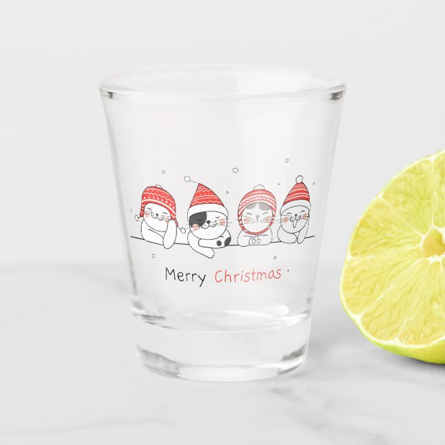 Frohe Weihnachten Schnapsglas (Vorderseite)