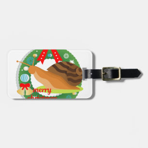 Frohe Weihnachten Schnecke Gepäckanhänger