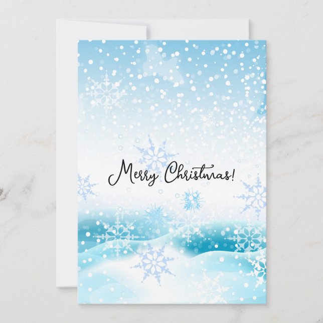 Frohe Weihnachten, Schnee Feiertagskarte (Vorderseite)