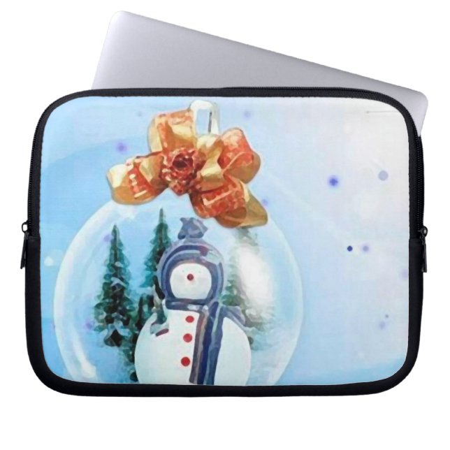 Frohe Weihnachten Schnee_funda_10 Laptopschutzhülle (Vorderseite)