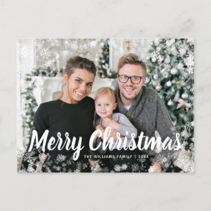Frohe Weihnachten Schnee Postkarte