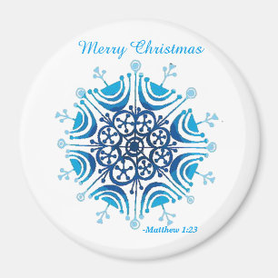 Frohe Weihnachten Schneeflocke Anpassen Magnet