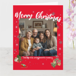 Frohe Weihnachten Schneeflocke Foto Persönliche Fa Karte