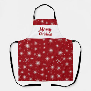 Frohe Weihnachten Schneeflocke Schürze