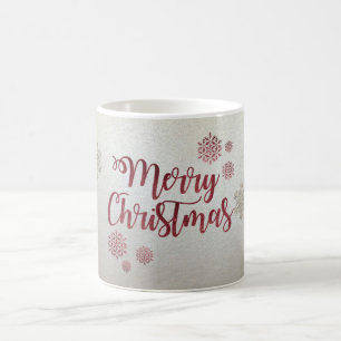 Frohe Weihnachten, Schneeflocken Tasse