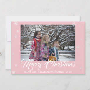 Frohe Weihnachten Schneeflocken Urlaubsfotokarte