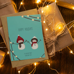 Frohe Weihnachten Schneemann-Duo – Winterlichter a