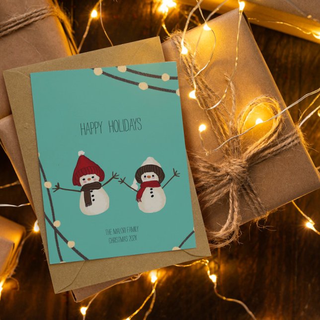 Frohe Weihnachten Schneemann-Duo – Winterlichter a (Von Creator hochgeladen)