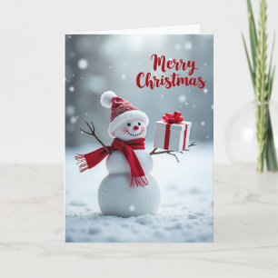 Frohe Weihnachten Schneemann Geschenkkarte Karte