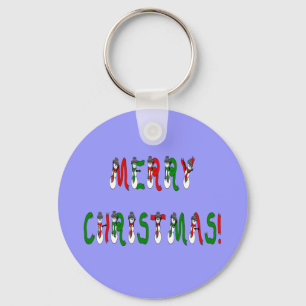 Frohe Weihnachten Schneemann Schrift Typografie Gr Schlüsselanhänger