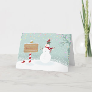 Frohe Weihnachten Schneemann Winter Szene Xmas Url