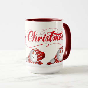 Frohe Weihnachten Schneemänner Tasse