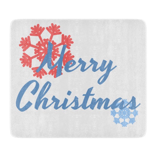 Frohe Weihnachten Schneidebrett (Vorderseite)